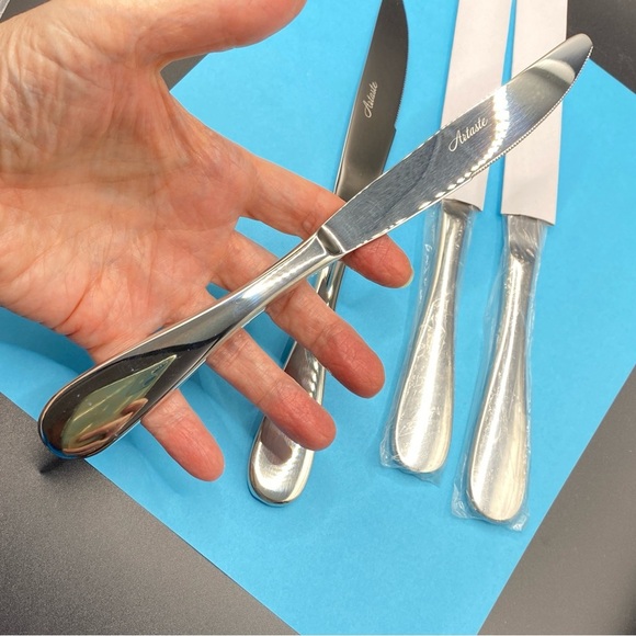 ARTASTE Rain Dinner Knives Set Of 4 NEW Rain Stainless Steel - Picture 3 of 7